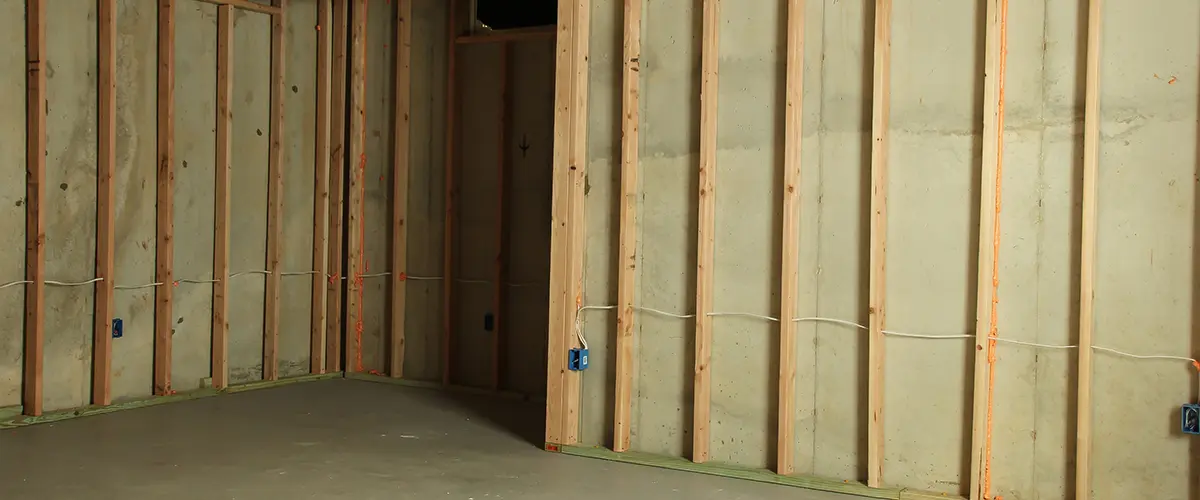 Basement drywall with insulation