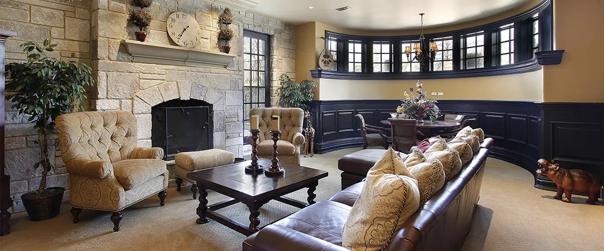 A beautiful, vintage walkout basement