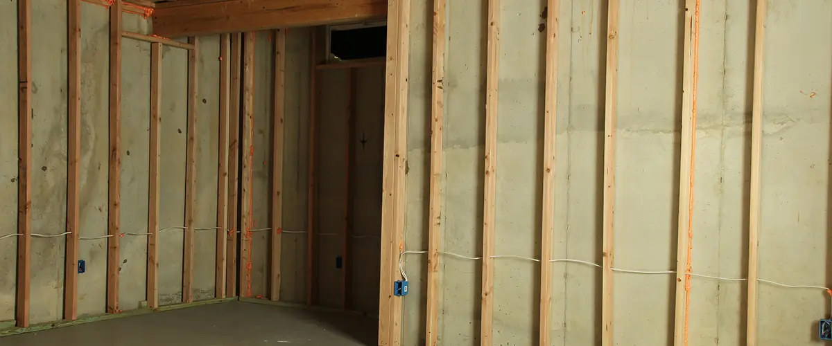 Basement walls finishing