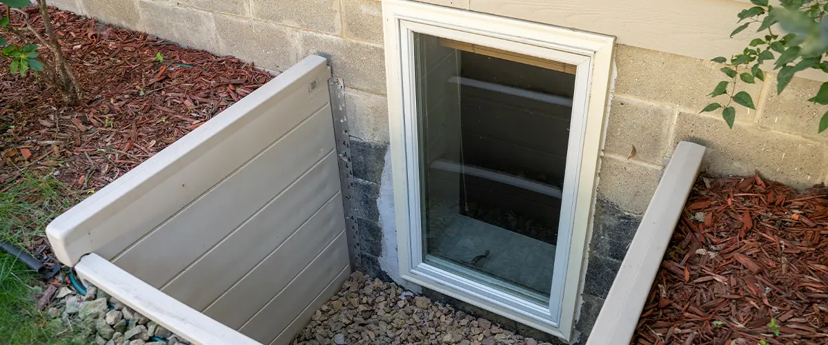 Egress window for a basement