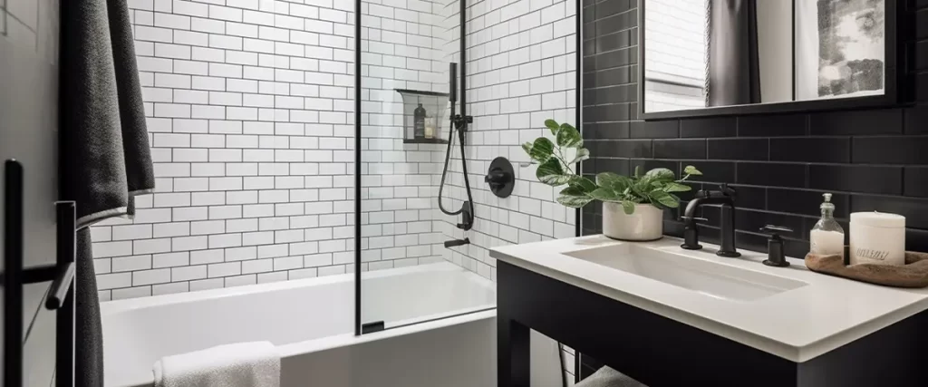 Bathroom With Subway Tile Style