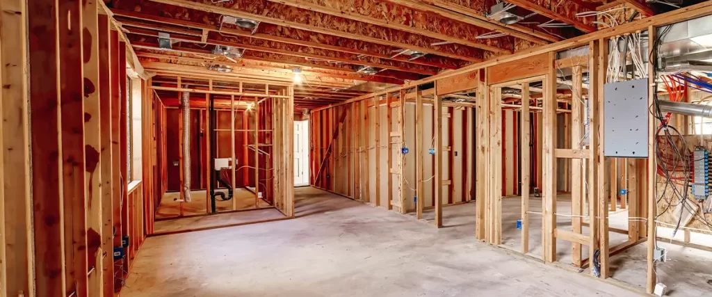 Basement Wall Framing Before Refinishing