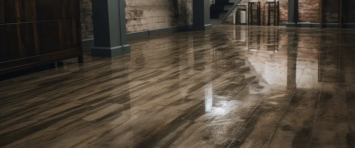 Renovated basement floor is now waterproofed